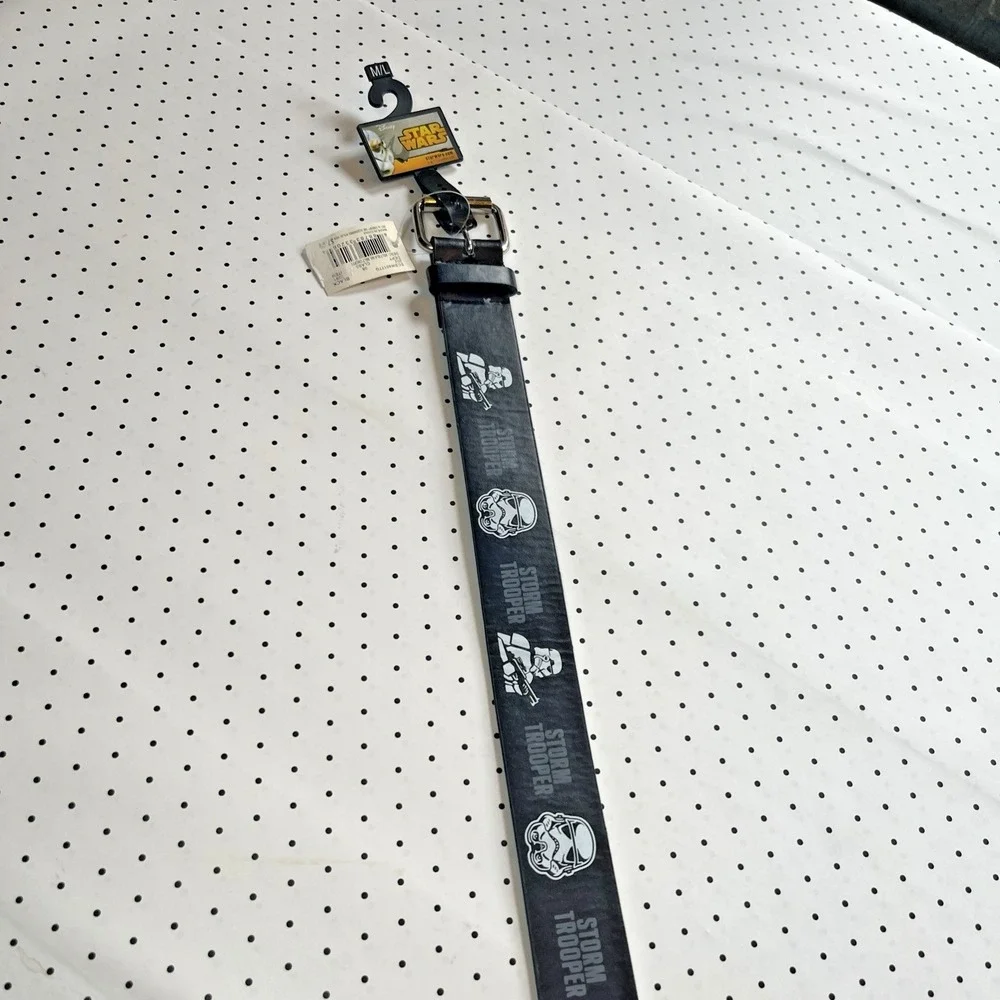 Star Wars Stormtrooper Kids Belt Black Disney Lucasfilm NWT M/L